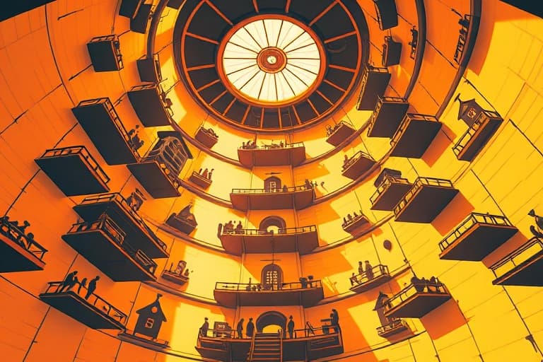 The heavy door swung inward. What lay beyond took their breath away—an entire civilization thrived within these walls.